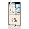熊本市電Ａ系統<熊本市交通局>/健軍校前駅 徒歩1分 2階 築24年 1DKの間取り