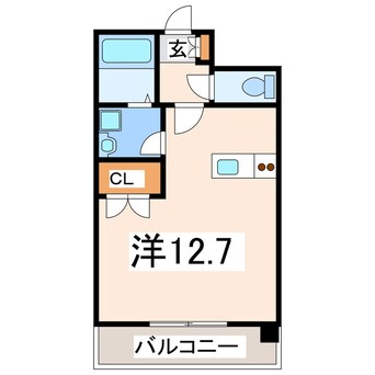 間取図 熊本市電Ａ系統<熊本市交通局>/動植物園入口駅 徒歩2分 5階 築16年