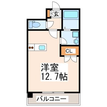 間取図 熊本市電Ａ系統<熊本市交通局>/動植物園入口駅 徒歩2分 7階 築16年