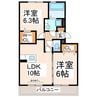 ヴィラはるかぜＡ・B 2LDKの間取り