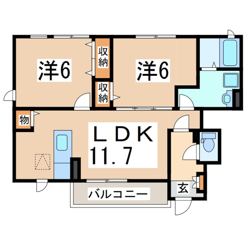 間取図 熊本市営バス/長嶺小学校前 徒歩2分 1階 築10年