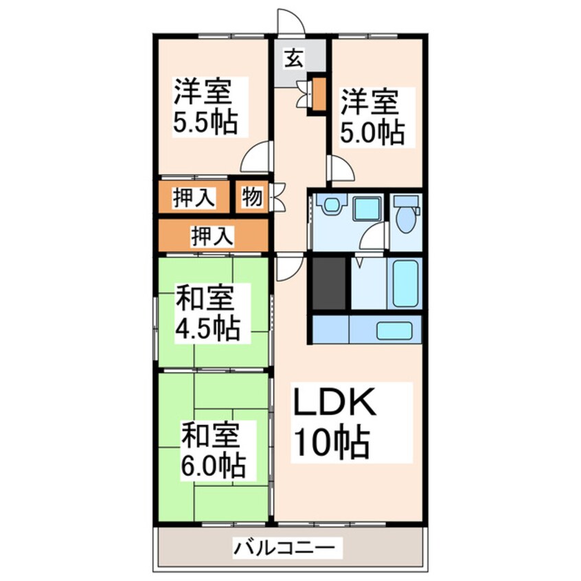 間取図 トーカンマンション健軍東壱番館