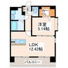 トランプ熊本南 1LDKの間取り