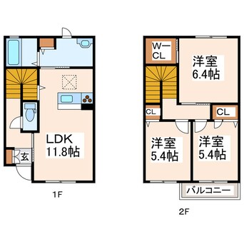 間取図 熊本都市バス（熊本市）/セイラタウン北 徒歩3分 1階 築8年