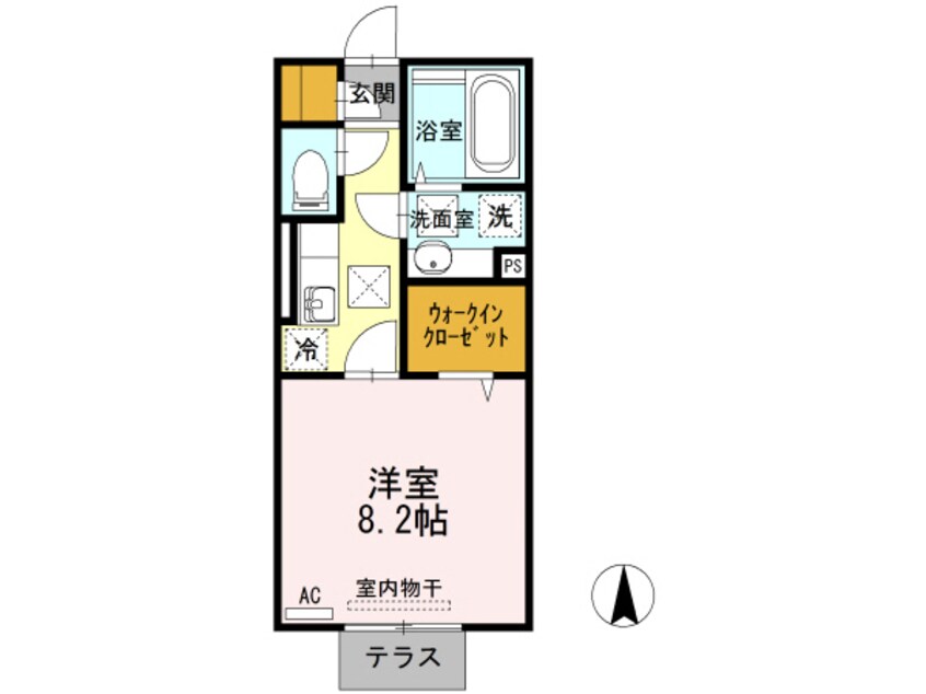 間取図 熊本市電Ａ系統<熊本市交通局>/健軍校前駅 徒歩5分 1階 築8年