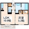 リトルフォレストα 1LDKの間取り