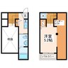 THE HOUSE　新水前寺 1DK+Sの間取り