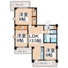 熊本市営バス/油称 徒歩1分 7階 築34年 3LDKの間取り