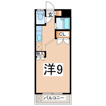 間取図 メイン水前寺Ｂ