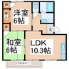 熊本電鉄バス/上の窪団地 徒歩4分 2階 築30年 2LDKの間取り
