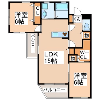 間取図 熊本都市バス（熊本市）/三郎 徒歩1分 2階 築11年
