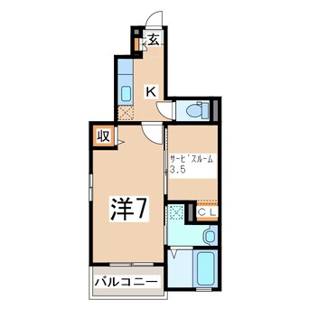 間取図 グランソレイユ（月出）