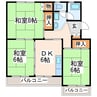 熊本市営バス/小峯営業所 徒歩2分 3階 築38年 3DKの間取り