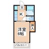 スエヒロハウス 1Kの間取り