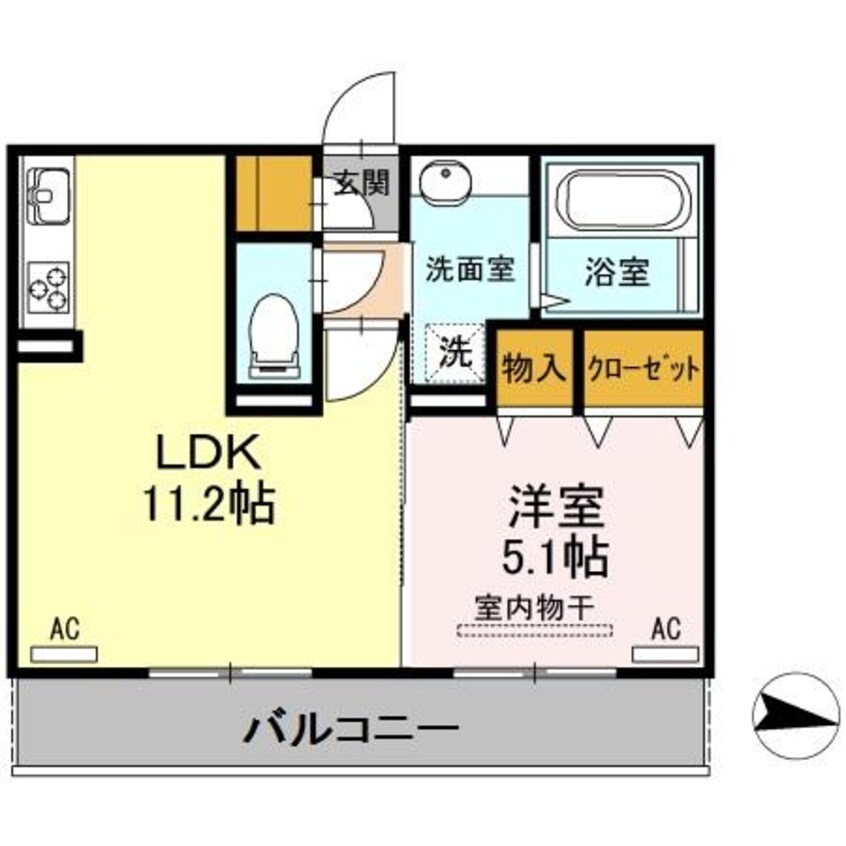 間取図 産交バス（熊本市）/昭和町 徒歩6分 3階 築7年