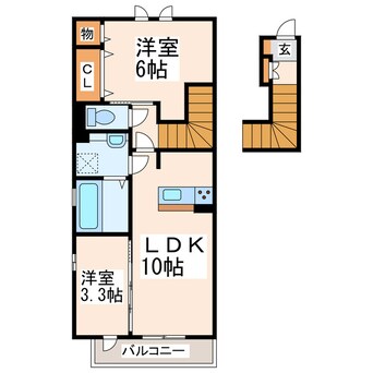 間取図 産交バス（熊本市）/託麻南小学校前 徒歩2分 2階 築6年