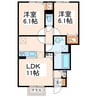 産交バス（熊本市）/秋津薬局前 徒歩6分 1階 築7年 2LDKの間取り