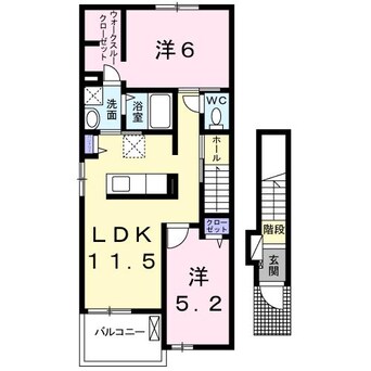 間取図 産交バス（熊本市）/佐土原 徒歩11分 2階 築7年