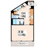 プレシャスアパートメント 1LDKの間取り