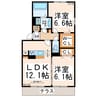 月出荘　second 2LDKの間取り