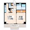 セルジュ水前寺公園 1LDKの間取り
