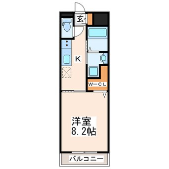 間取図 熊本都市バス（熊本市）/新外 徒歩1分 5階 築5年