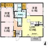 産交バス（熊本市）/沼山津 徒歩3分 1階 築7年 3LDKの間取り