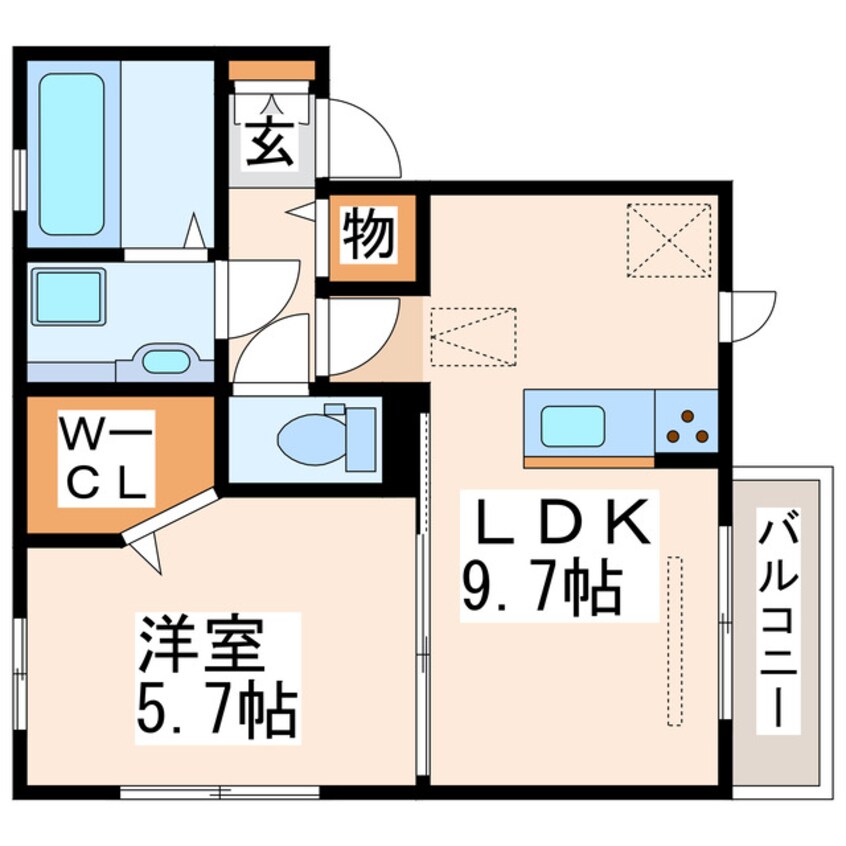 間取図 熊本バス（熊本市）/江津三丁目 徒歩9分 1階 築4年