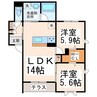 産交バス（熊本市）/佐土原 徒歩7分 1階 築3年 2LDKの間取り