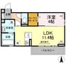 熊本市電Ａ系統<熊本市交通局>/健軍町駅 徒歩17分 1階 築3年 1LDKの間取り