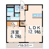 グリーンリーブス 1LDKの間取り