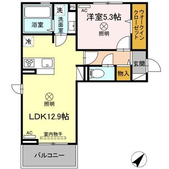 間取図 豊肥本線<阿蘇高原線>/武蔵塚駅 徒歩36分 2階 築1年