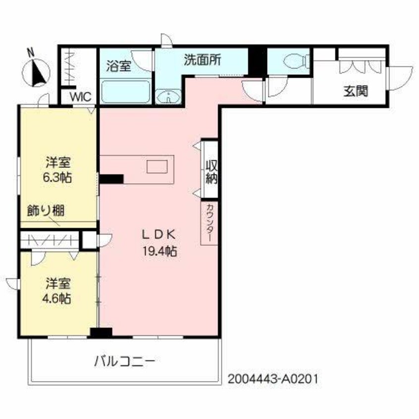 間取図 コージー　ドゥエリング