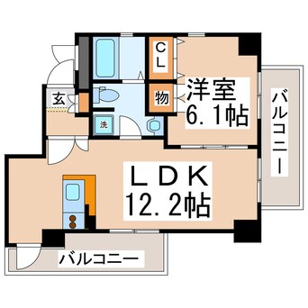 間取図 ビュークレスト水前寺５丁目