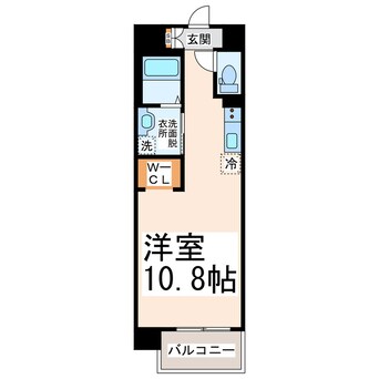 間取図 熊本市電Ａ系統<熊本市交通局>/動植物園入口駅 徒歩1分 1階 築1年