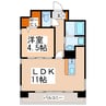 フェリーチェ味噌天神 1LDKの間取り