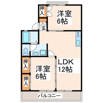 間取図 産交バス（熊本市周辺）/八反田入口 徒歩3分 2階 築32年