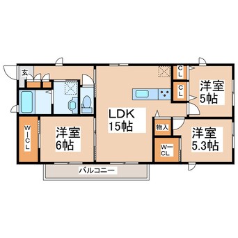 間取図 熊本都市バス（熊本市）/東灰塚 徒歩6分 2階 築6年