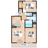 ジュネス薫風 2LDKの間取り