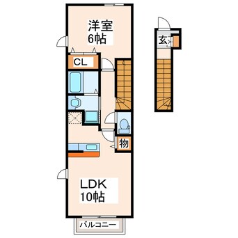 間取図 産交バス（熊本市）/下南部団地入口 徒歩11分 2階 築12年