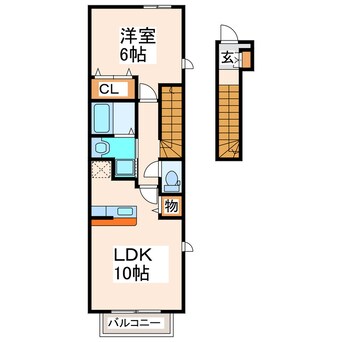 間取図 産交バス（熊本市）/下南部団地入口 徒歩11分 2階 築12年