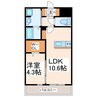 LIBTHマーレ平成Ⅱ 1LDKの間取り