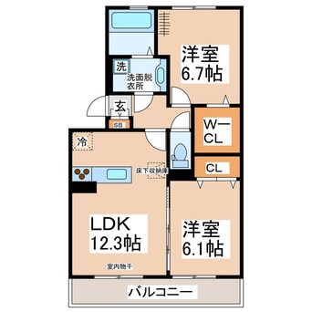 間取図 コートプレイス龍田Ⅰ