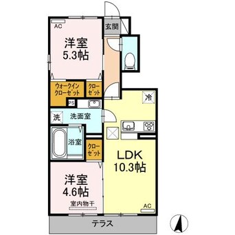 間取図 産交バス（熊本市）/神園･バイパス 徒歩9分 1階 築4年