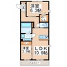 グッドラック四番館 2LDKの間取り
