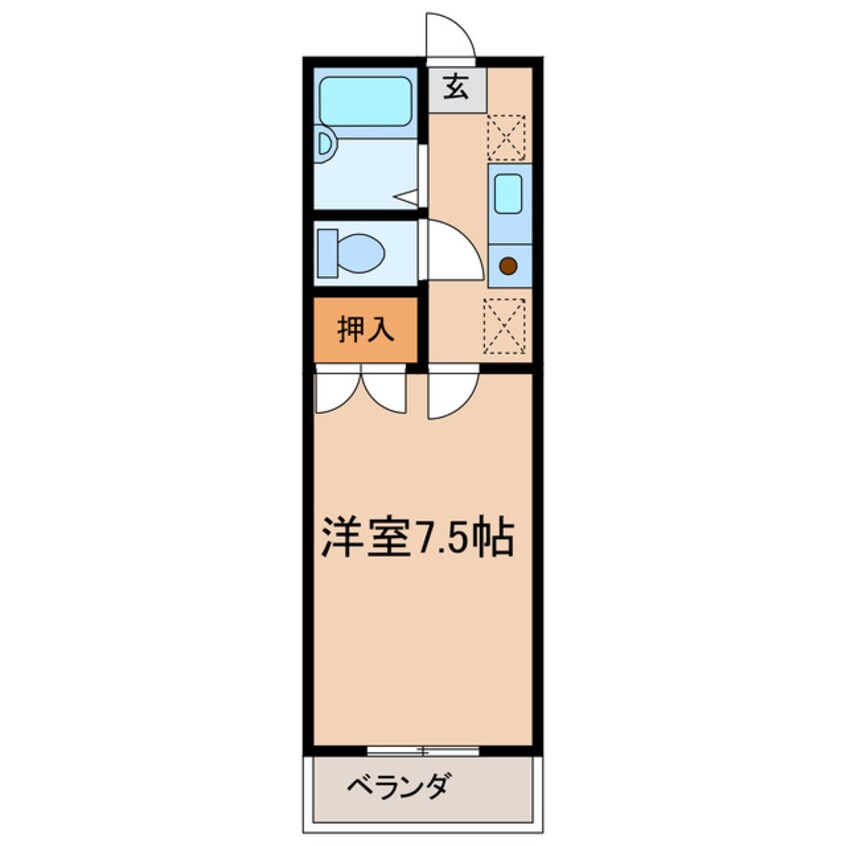 間取図 あいらんど花繰　A棟