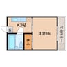 北原コーポ 1Kの間取り