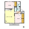 フローラルビレッジⅥ 2LDKの間取り