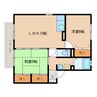 フローラルビレッジ Ⅰ 2LDKの間取り