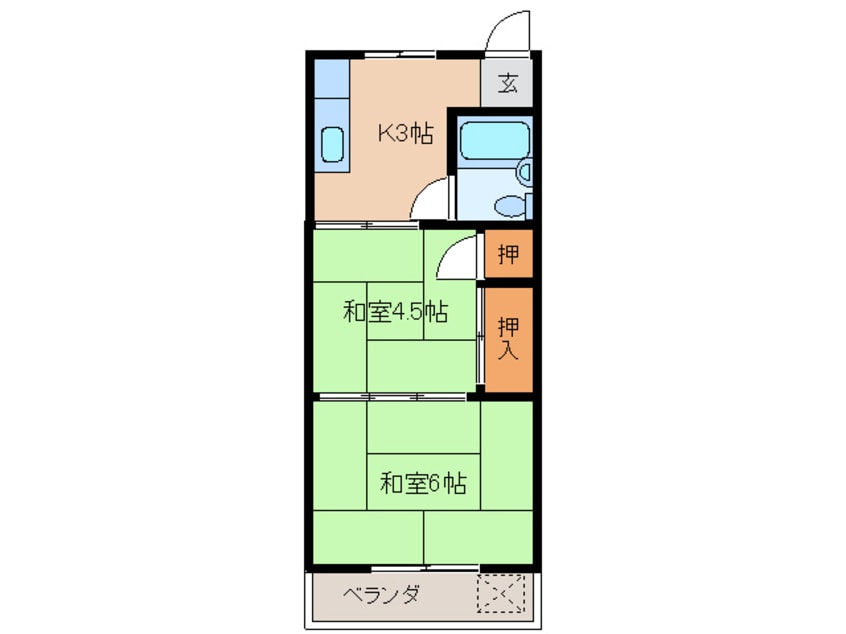 間取図 コーポラス占星輝5